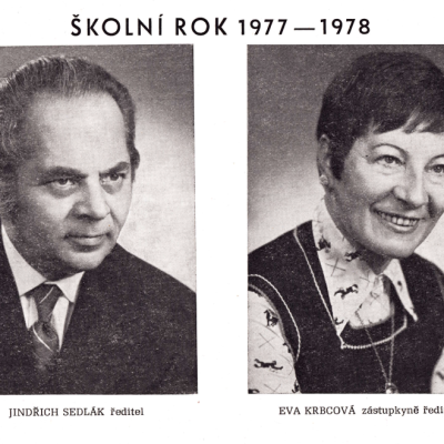 Fotografie školního sboru z let 1977-1978.