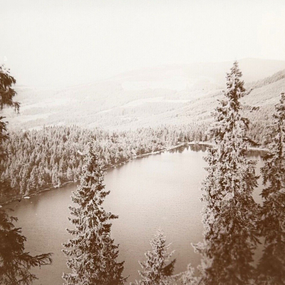 Čertovo jezero pohoří Šumava - Jižní Čechy Československo 1928